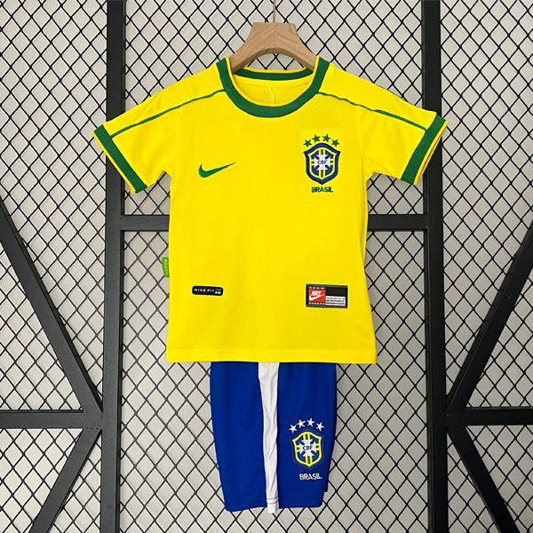 Camiseta Brasil Primera Equipación Retro Niño 1998
